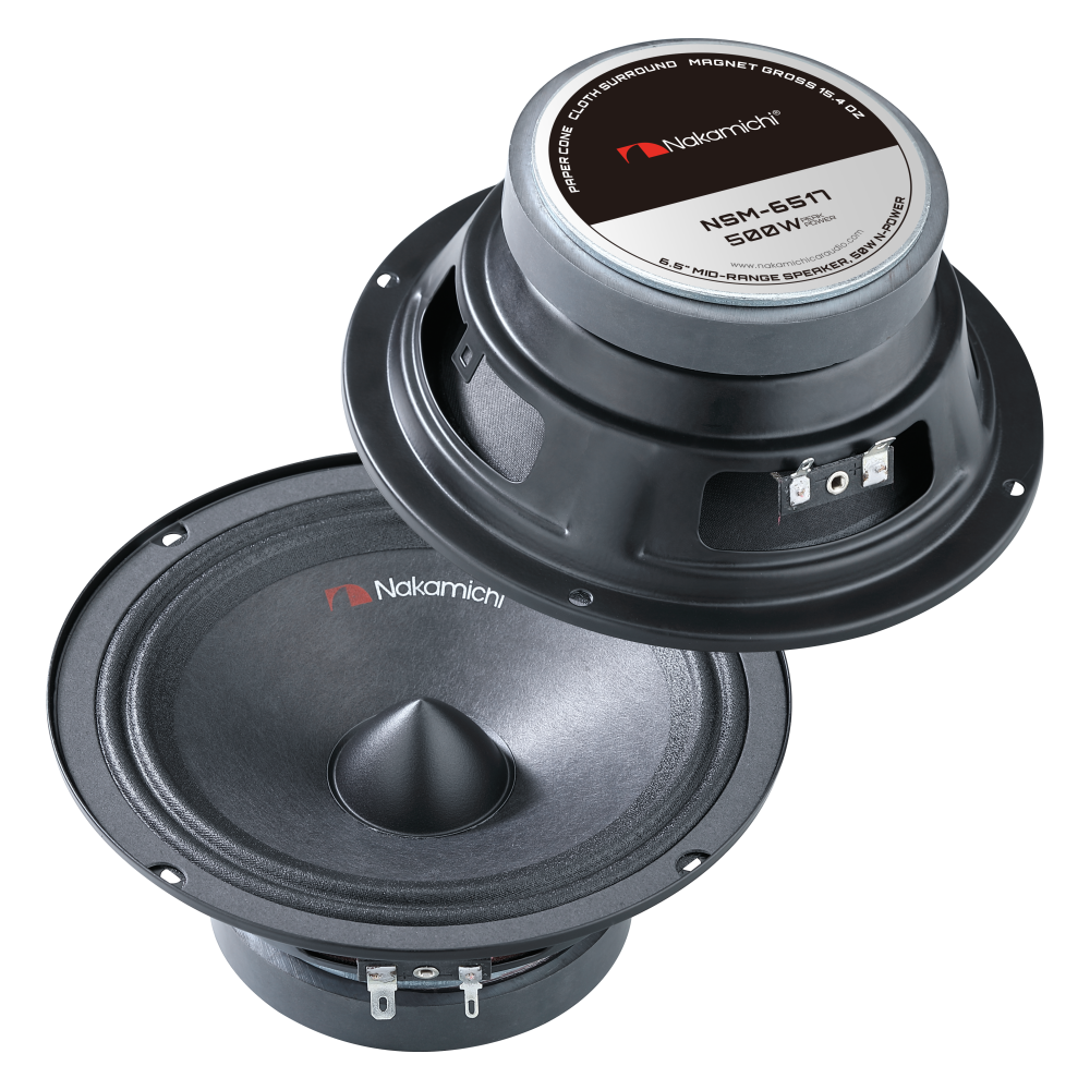 Nakamichi 6.5" Mid-Range Coaxial Speaker 500W NSM617 - Nakamichi SA